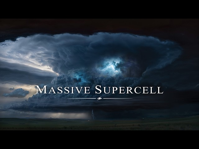 Massive Thunderstorm Supercell | Distant Thunder Sounds for Sleep, Relaxation & Focus | 3 Hours | 4K