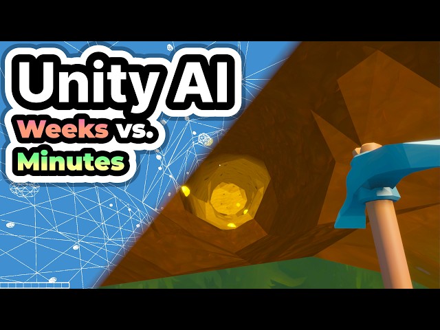 Unity AI Implemented Marching Cubes Digging in 20 Minutes