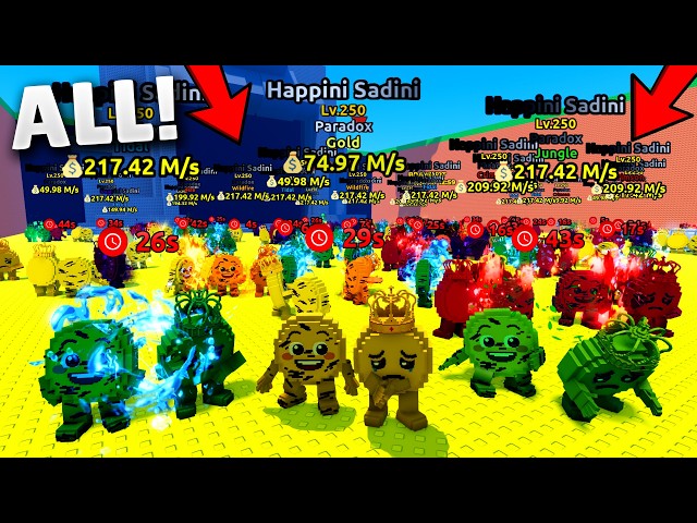 All Mutations PARADOX Happini Sadini On a ADMIN ABUSE in ESCAPE TSUNAMI for Brainrots Funny Moments