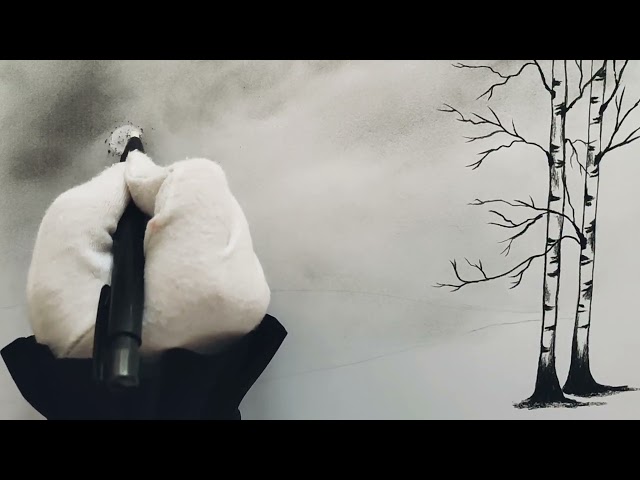 Tutorial on Drawing a Dreamlike Landscape with a Pencil🌳🌲🖌️