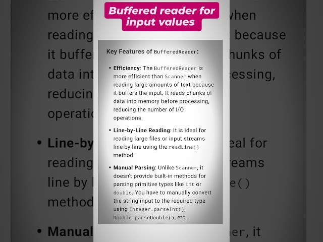 "Unlock  Power of BufferedReader  Java: Key Features & Performance  for Large-Scale Input Handling!"