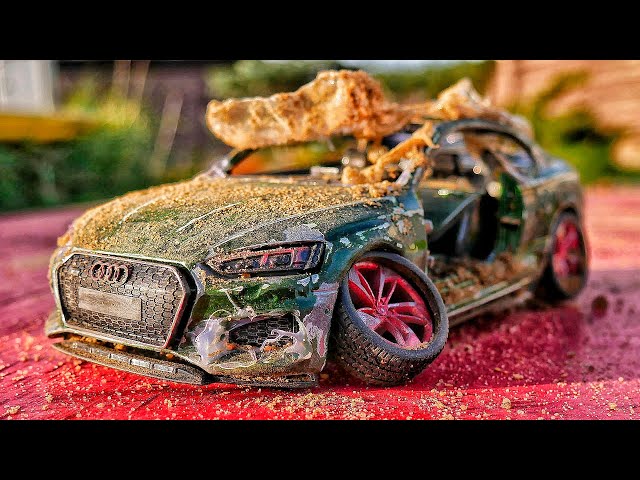 Restauración Dañado Audi RS5 Model Car - Impresionante restauración