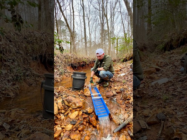 Sluicing For NC Gold with a Drop Riffle Sluice Box
