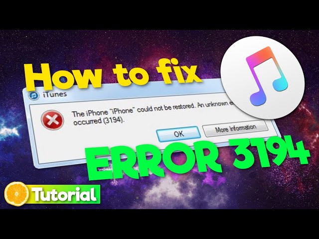 How to fix iTunes Error 3194 on Windows 10/8/7 (Tutorial | 2021)