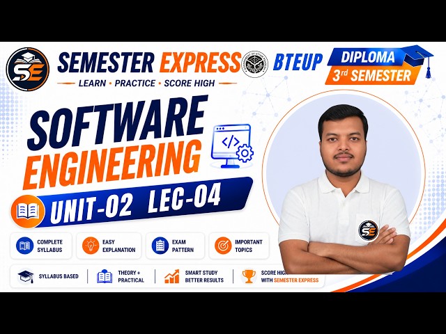 🔴 LIVE | Software Engineering | Unit 2 Lecture 4 | BTEUP Diploma 3rd Semester