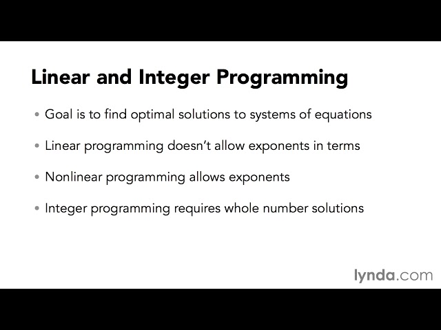 Introducing integer linear programming 005
