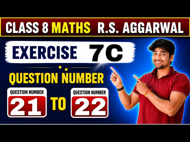 RS Aggarwal Class 8 Maths Exercise 7C Part 6 | Chapter 7 Operations on algebraic expression