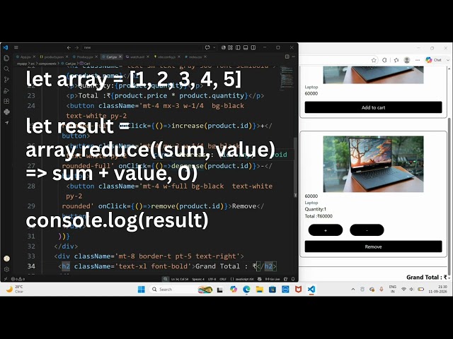Calculating Price of a product #tutorial #reactjs #tamil