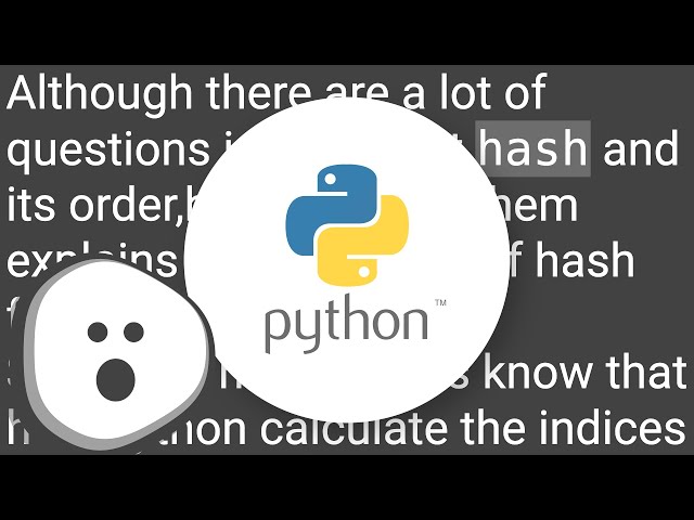 What's the logic behind Python's hash function order?