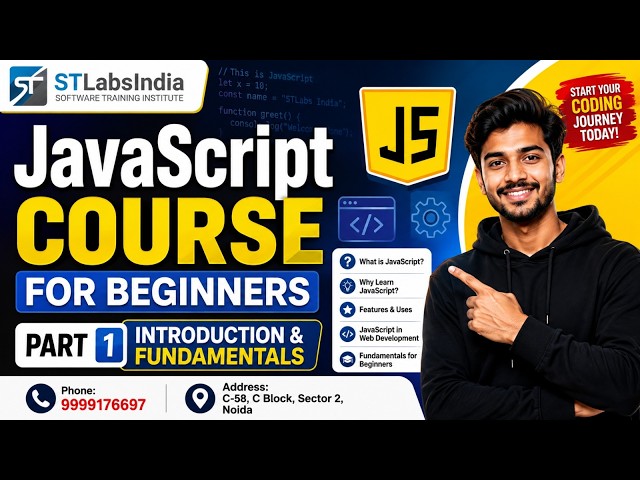 JavaScript Tutorial for Beginners Part 1 | Introduction, First Code, Variables & Data Types |