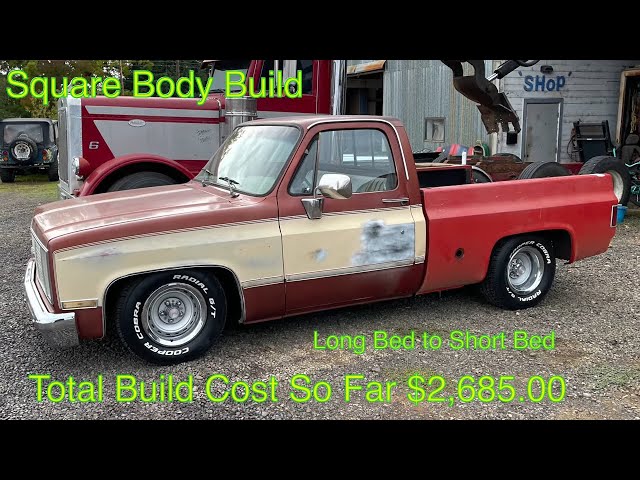 Chevy C10 Square body long bed to short bed part 4 Vice Grip Garage ls Rust GMC Short Box C10