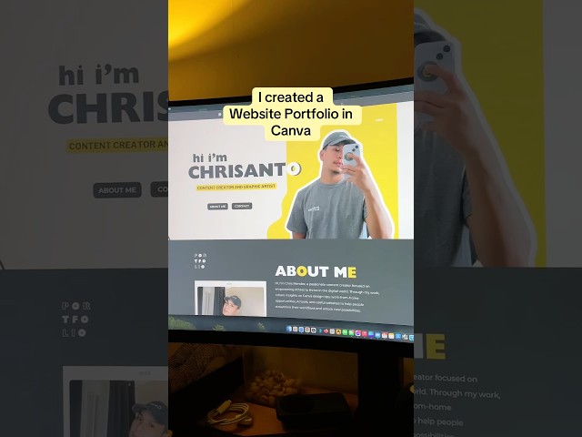 Creative Portfolio Website in Canva