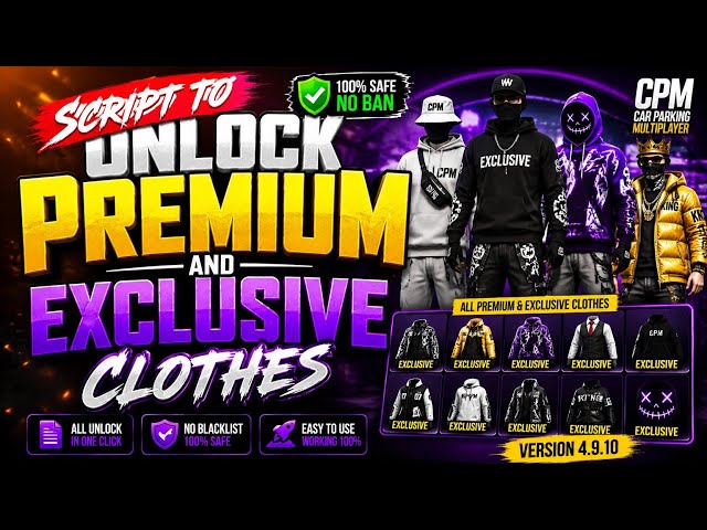 script to unlock premiun clothes