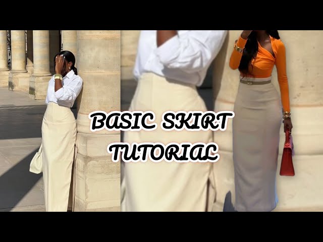 Step- by - step skirt pattern dafting for beginners from scratch