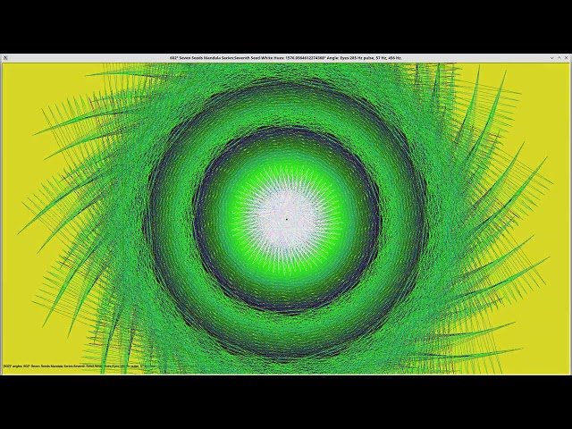602° Seven Seeds Mandala Series:Seventh Seed-White Hues-Eyes-285 Hz pulse, 57 Hz, 456 Hz