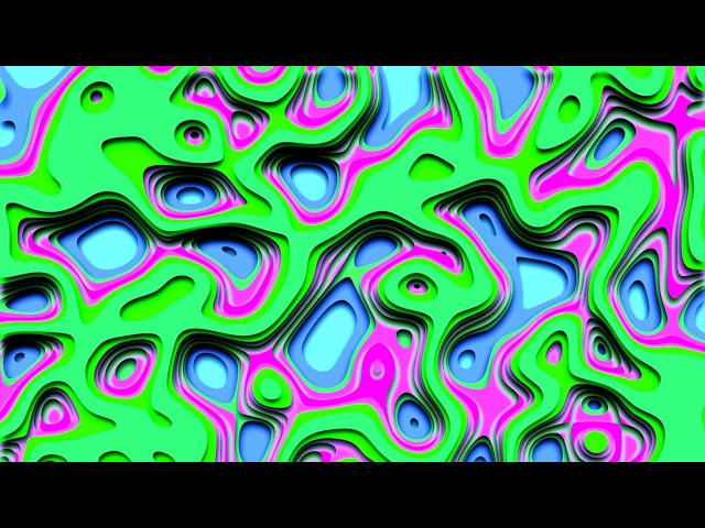 LoopVibe 4K - Green, Pink & Blue Neon Waves 4K (2 Hours) - (No Audio)