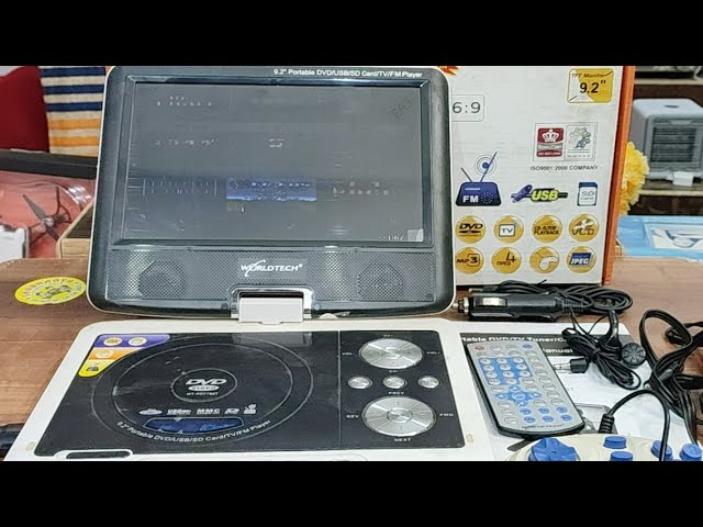 Worldtech 796 Portable DVD Player with 9.8 inch TFT Monitor TV : Feature and Review