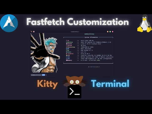 Add Logo To FastFetch IN / Konsole/ Alacritty/ Kitty Terminal / Arch Linux / Any Distro