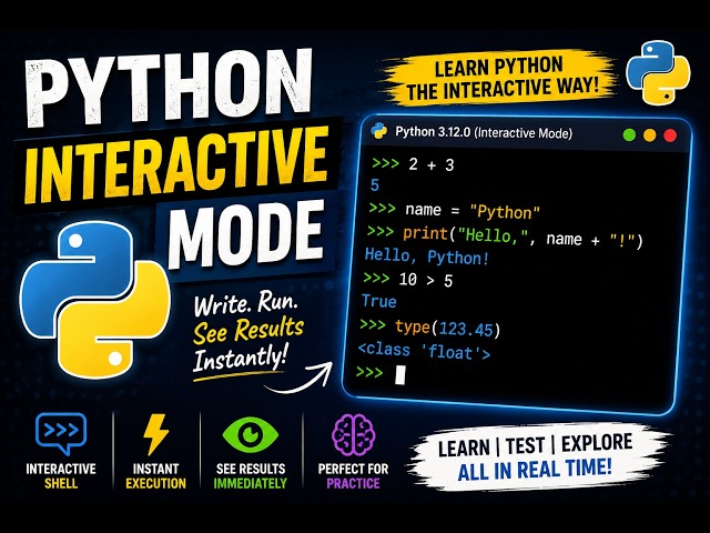 Python Interactive Mode for beginners #pythonforbeginners #pythonbeginner 