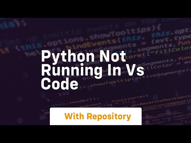 python not running in vs code