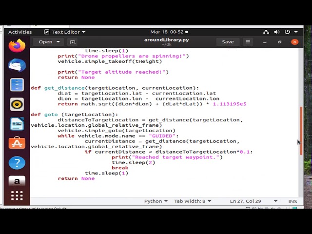 Tutorial 2 - Writing a Basic Python Drone Code