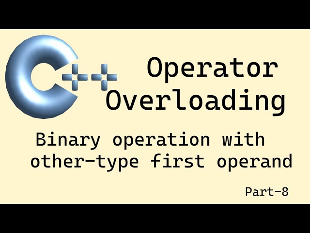 C++ basics: Operator overloading - Part 8 (binary operator - other type first operand)