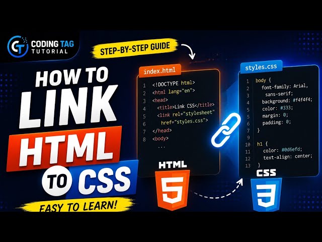 How to Link CSS to HTML | Complete Beginner Tutorial ⭐