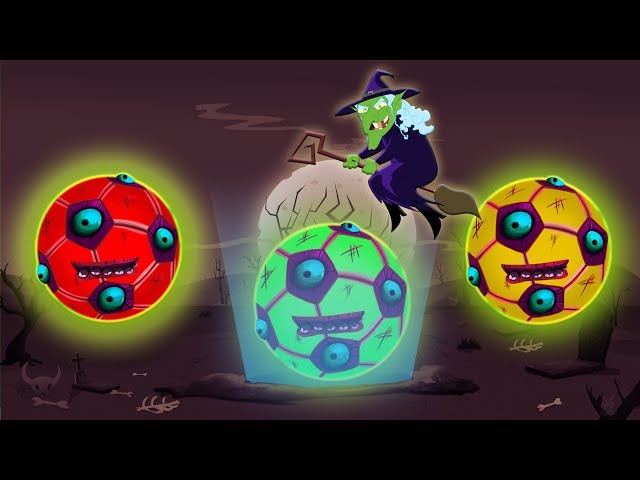 Scary Soccer Ball Colors | Witch Halloween | Kids Video