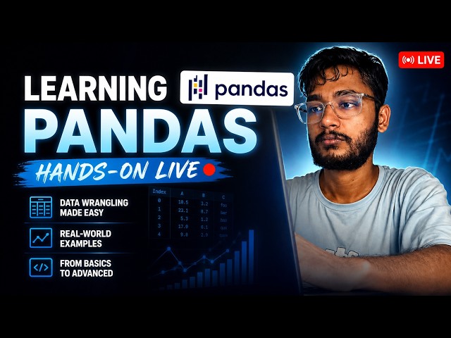 Learning python pandas library from scratch | Live | Continuation