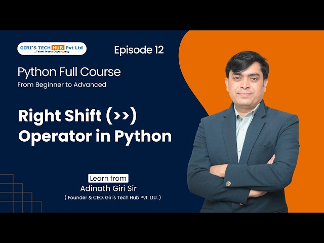Learn Right Shift Operator in Python | Step-by-Step Binary Explanation | Giri Sir