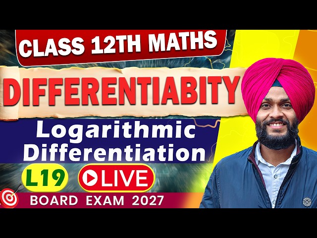 L19 Differentiability (LIVE CLASS) Important Questions for Board Exams 2027 by Harjeet Sir