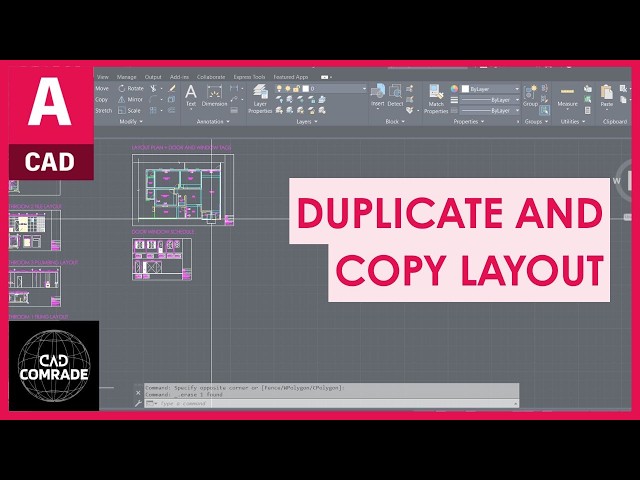 How to Duplicate and copy a layout in Autocad?
