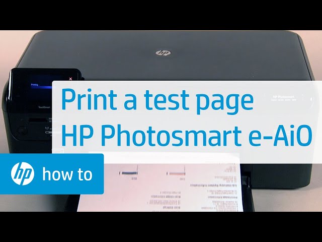 Printing a Test Page | HP Photosmart e-All-in-One Printer (D110a) | HP