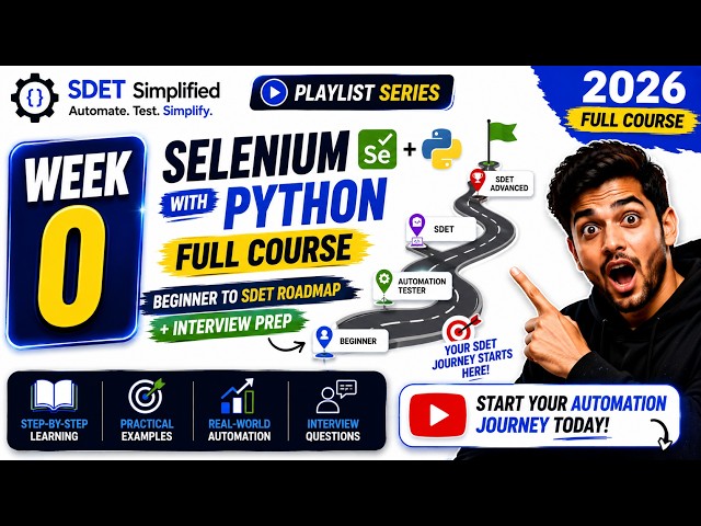 Selenium with Python Full Course  Beginner to SDET Roadmap + Interview Prep