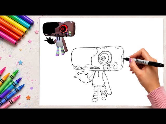 How to Draw Twisted Cosmo | Dandy's World | Step by Step Tutorial 