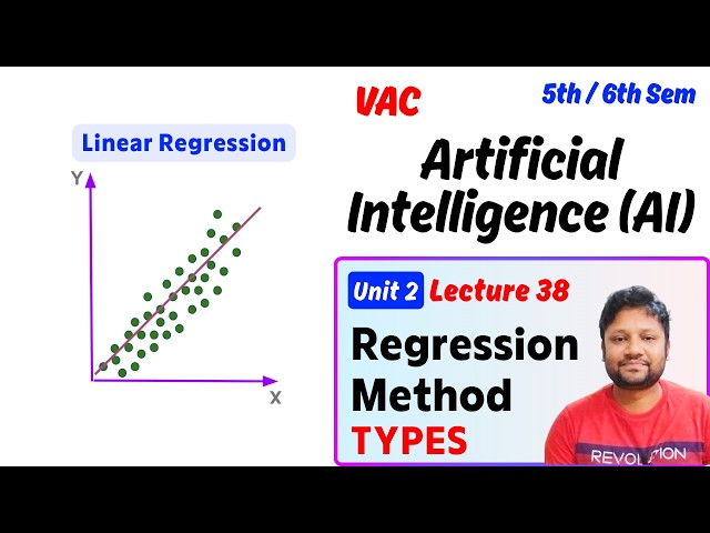 Artificial Intelligence | VAC | 5th/6th Semester | Regression | Simple Linear | Lecture 38