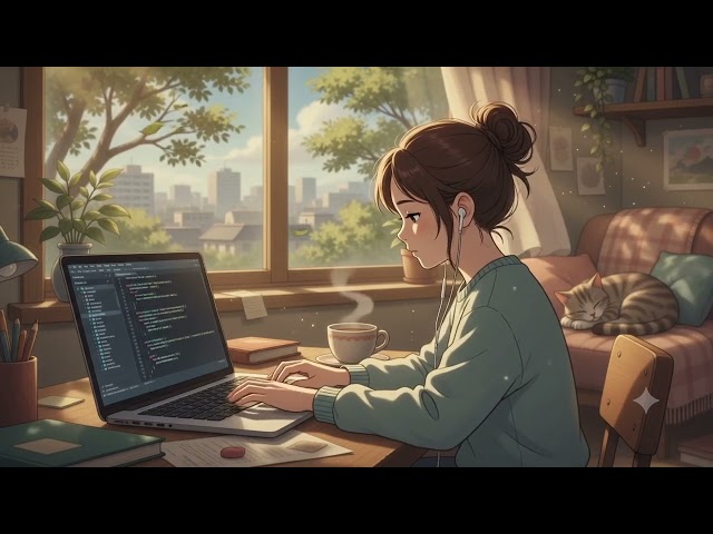lofi girl windy afternoon coding 💻 1hr of deep focus lofi mix for deep concentration