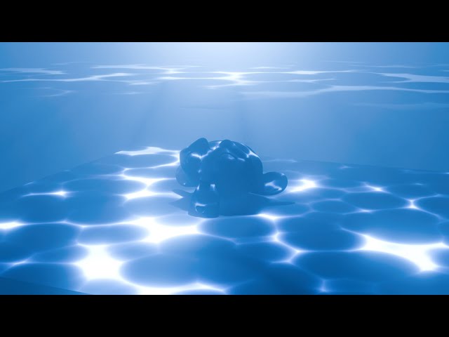 Blender 4.5 LTS tutorial :Fastest Fake Caustics in EEVEE .Blender4.5 LTS 教程: EEVEE 中最快的水假焦散