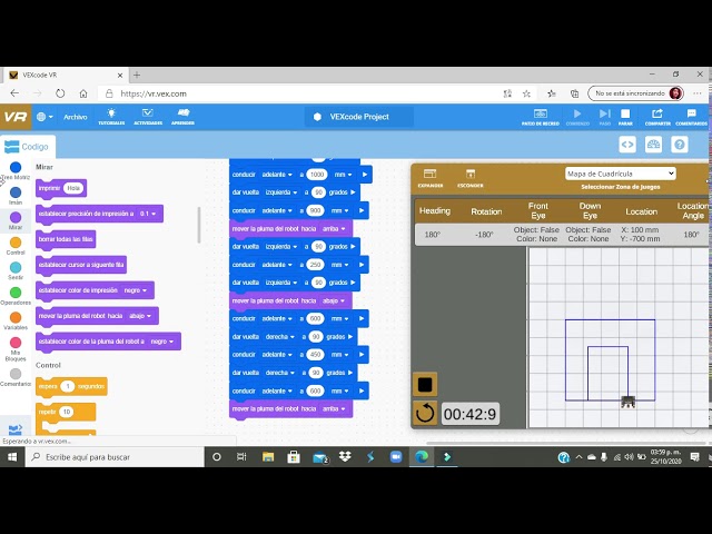 Drawing a house with VEX code VR