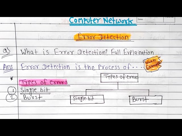 Lec-26 What is Error Detection? Single-bit vs Burst Error Explained