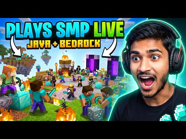 🔴 LIVE Minecraft 😱 || Plays SMP || Java + Pocket || 40 Likes and I will eat 🌶️💀