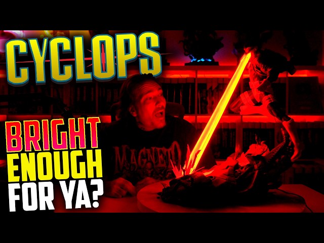 The CYCLOPS (X-Men) Premium Format with the CRAZY Light Up! Sideshow Statue Unboxing & Review