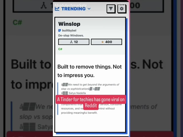 Instead of swiping on people, you swipe on GitHub repositories 🔥