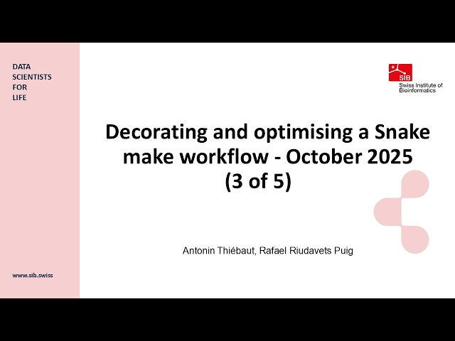 Decorating and optimising a Snakemake workflow - October 2025 (3 of 5)
