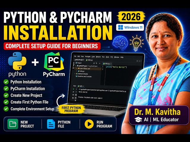 Install Python and PyCharm on Windows | Complete Beginner Tutorial