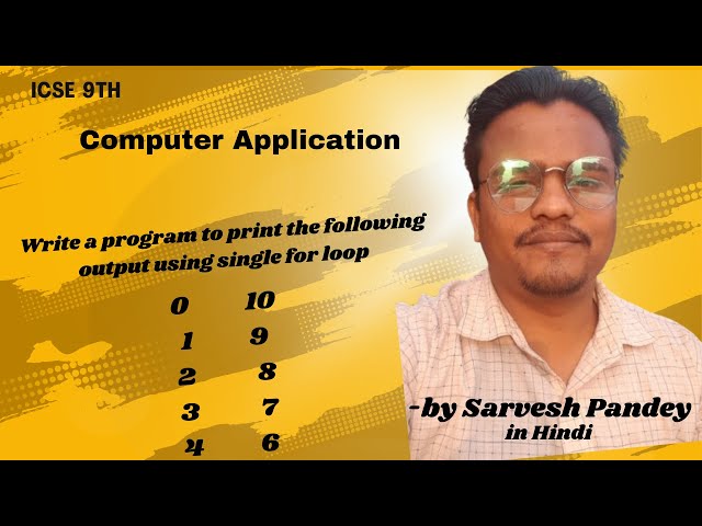 ICSE Class 9 Java Program: Printing a the number in two column