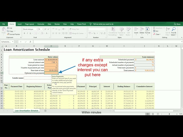 In 2 minutes,Loan installment calculation in excel/installment sheet in excel/