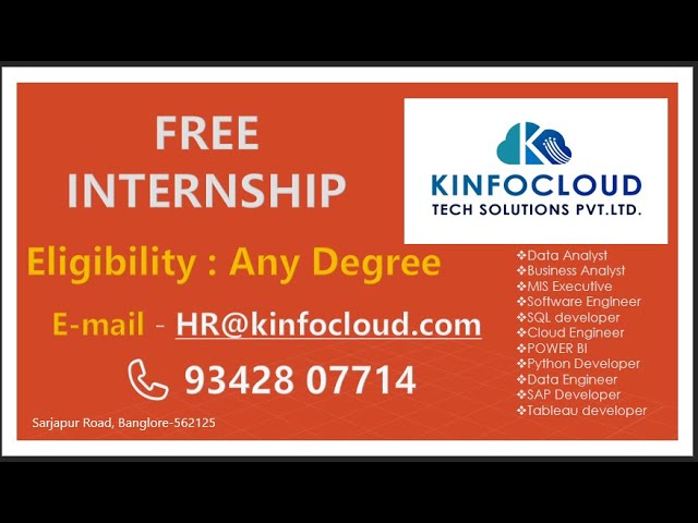 Free Internship Training for Any Degree | Kinfocloud Tech Solutions