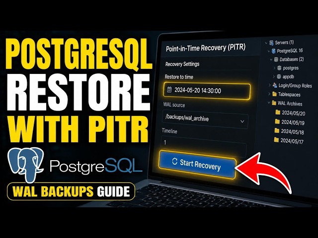 How to restore data in PostgreSQL with PITR using WAL backups - Detailed Guide