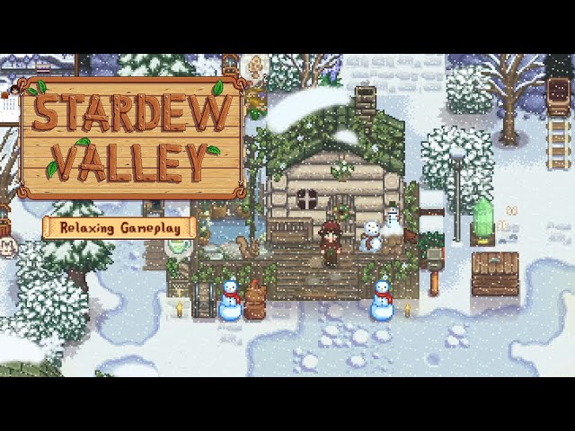 Relaxing Modded Stardew Valley Gameplay (NO COMMENTARY) for Sleep, Study, etc! (Winter, Year 1)